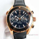 Copy Omega Seamaster Planet Ocean Chronograph Quartz Rose Gold Case